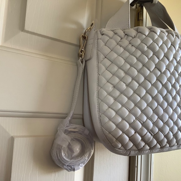 Vince Camuto Puffy Weave Leather Tote Crossbody - Miki Ivory - Picture 2 of 15
